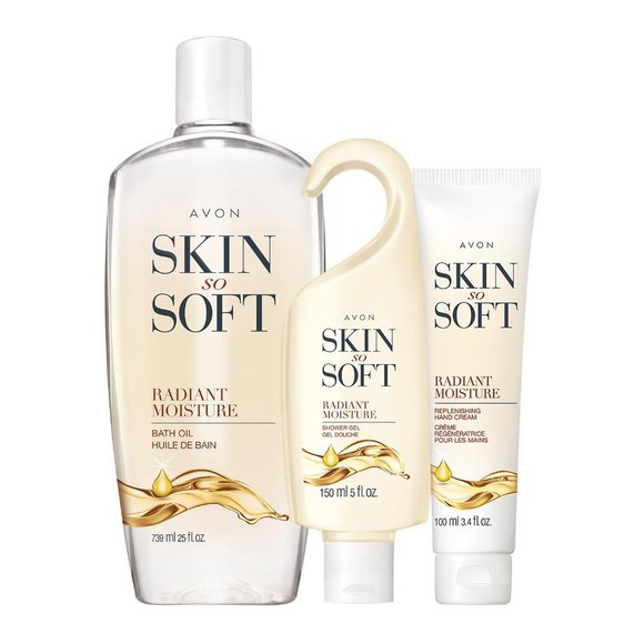 Avon Skin So Soft - Radiant Moisture Bath & Body Trio Set